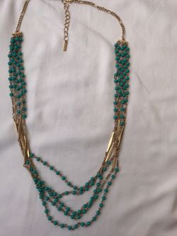 Turquoise/Gold Necklace Jewelry