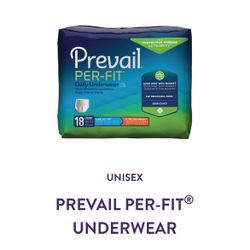 PREVAIL PER-FIT® UNDERWEAR EXTRA ABSORBENCY Per-Fit® Underwear is designed for both men and women. Provides leakage protection for moderate bladder le