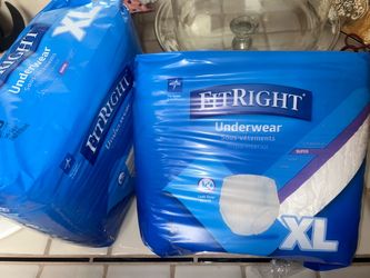 2 bags of Fit Right XL adult under garments