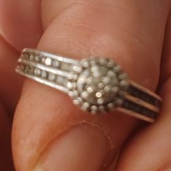 Sterling Silver Cluster Ring