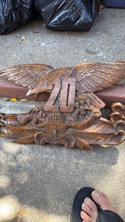Vintage carved eagle patriotic military