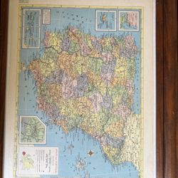 Map of 1950 Spain and Portugal