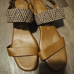 Italian Shoemakers Authentic Leather Heels - Size 9