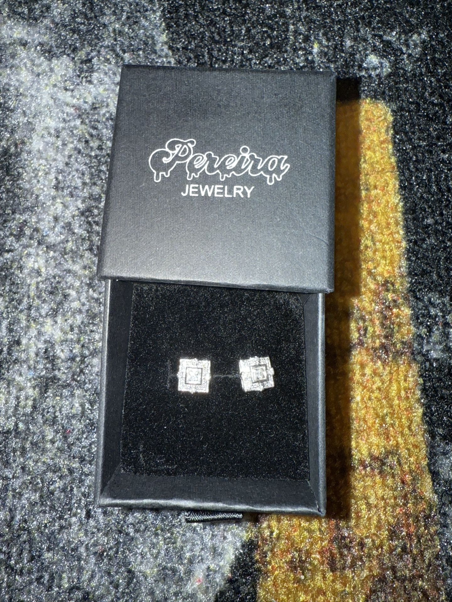 Silver and Diamond earrings