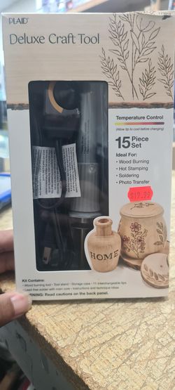 Plaid 15 PC Electric Wood Burning Tip Set, Creative Decorative Tool, DIY Kit, Carving, Burning and S