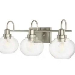 Home Decorators Collection Halyn 23 in. Brushed Nickel Bathroom Vanity Light
