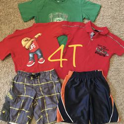 Boy Clothes T Shirts, Shorts, Swim Shorts Size 4t