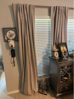 Brand new 52x108 Black Out Curtains still in the plastic