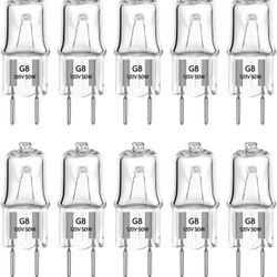 G8 Halogen Light Bulbs 50W 120V
