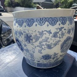 Vintage Porcelain 15 Inch Pot Beautiful Original China 