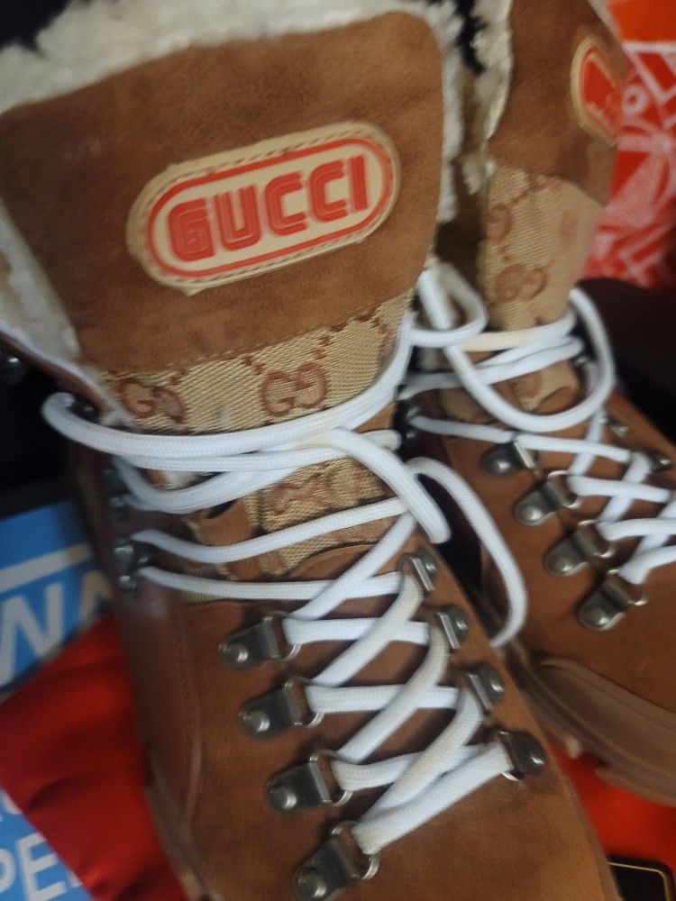 NIB GUCCI FLASHTREK Boots Size 10 Men's