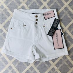 BRAND NEW BCBGeneration High- Waisted White Jean Shorts! (Size: 24)