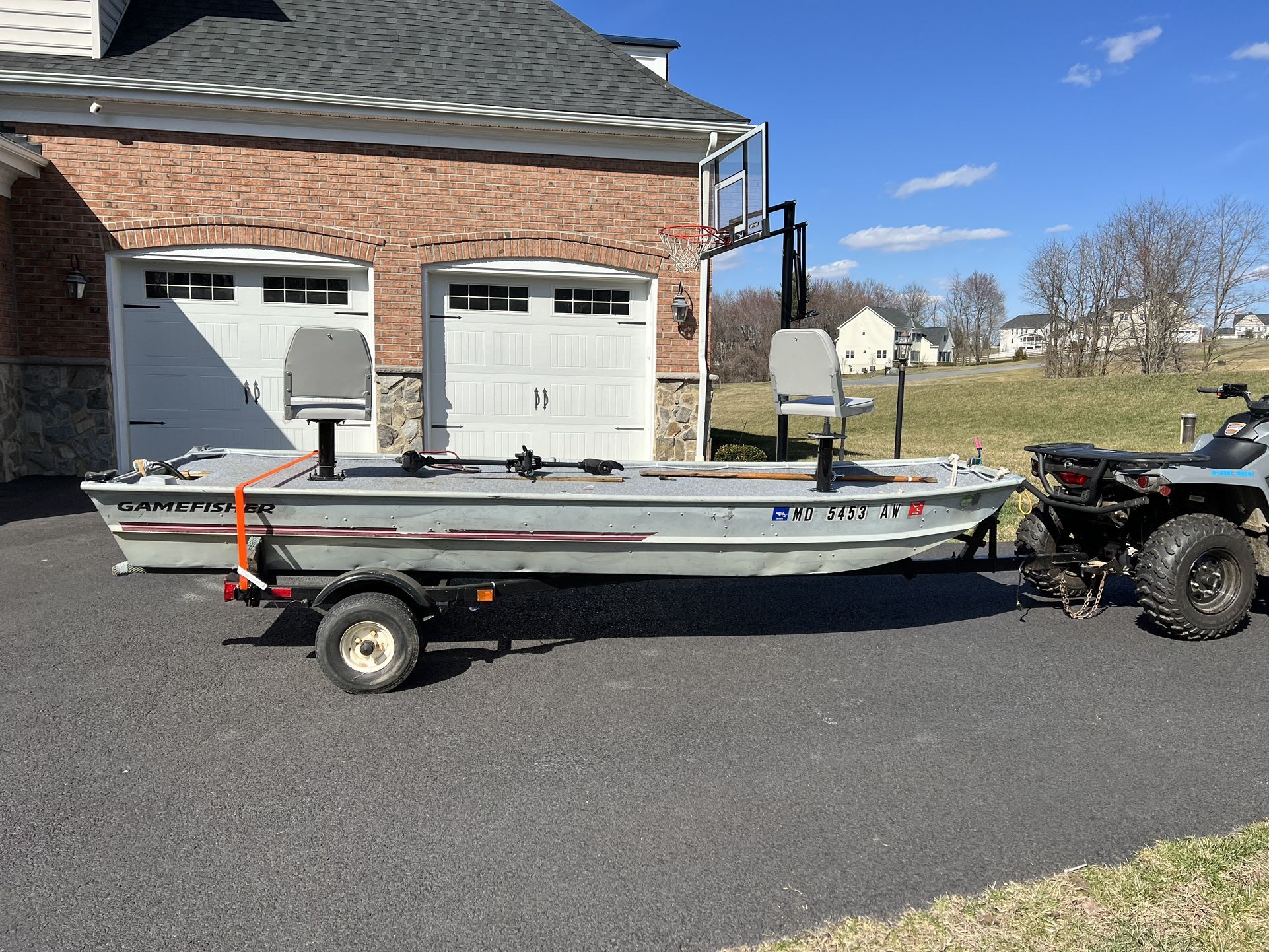 14 Foot Aluminum Jon Boat - Flat Bottom