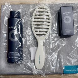 *NEW* Nutrafol Mens Shampoo/Conditioner AND Serum + FREE brush/towel set
