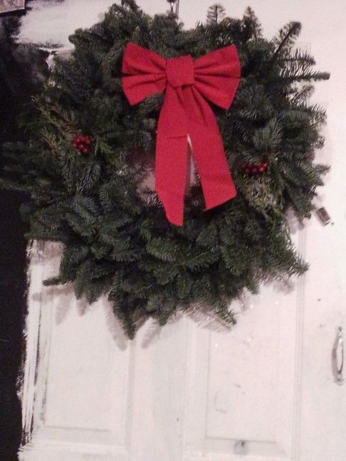 Christmas Evergreen Wreath $15 Real Pine..