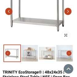 TRINITY EcoStorage® | 48x24x35 | Stainless Steel Table | NSF | Open Box