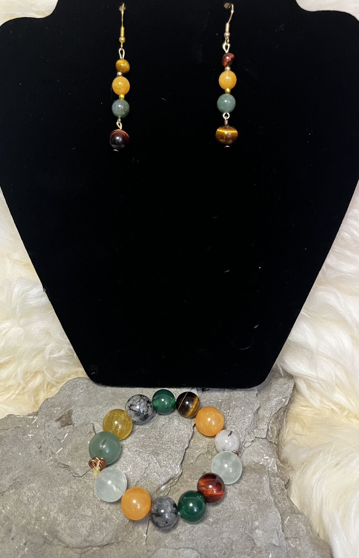 Menopause Beaded Bracelet And Earrings 