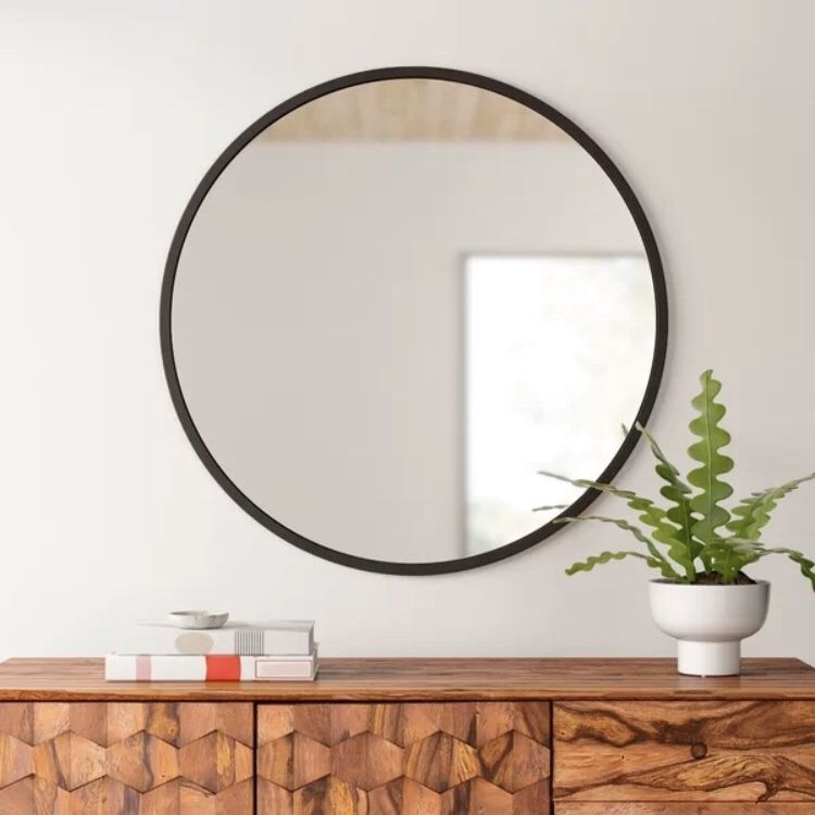 Umbra Hub Wall Mirror with Rubber Frame - 37”