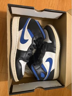 Air Jordan 1 Mid blue and black 7Y