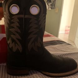 Show Stopper Black Cowhide Boots