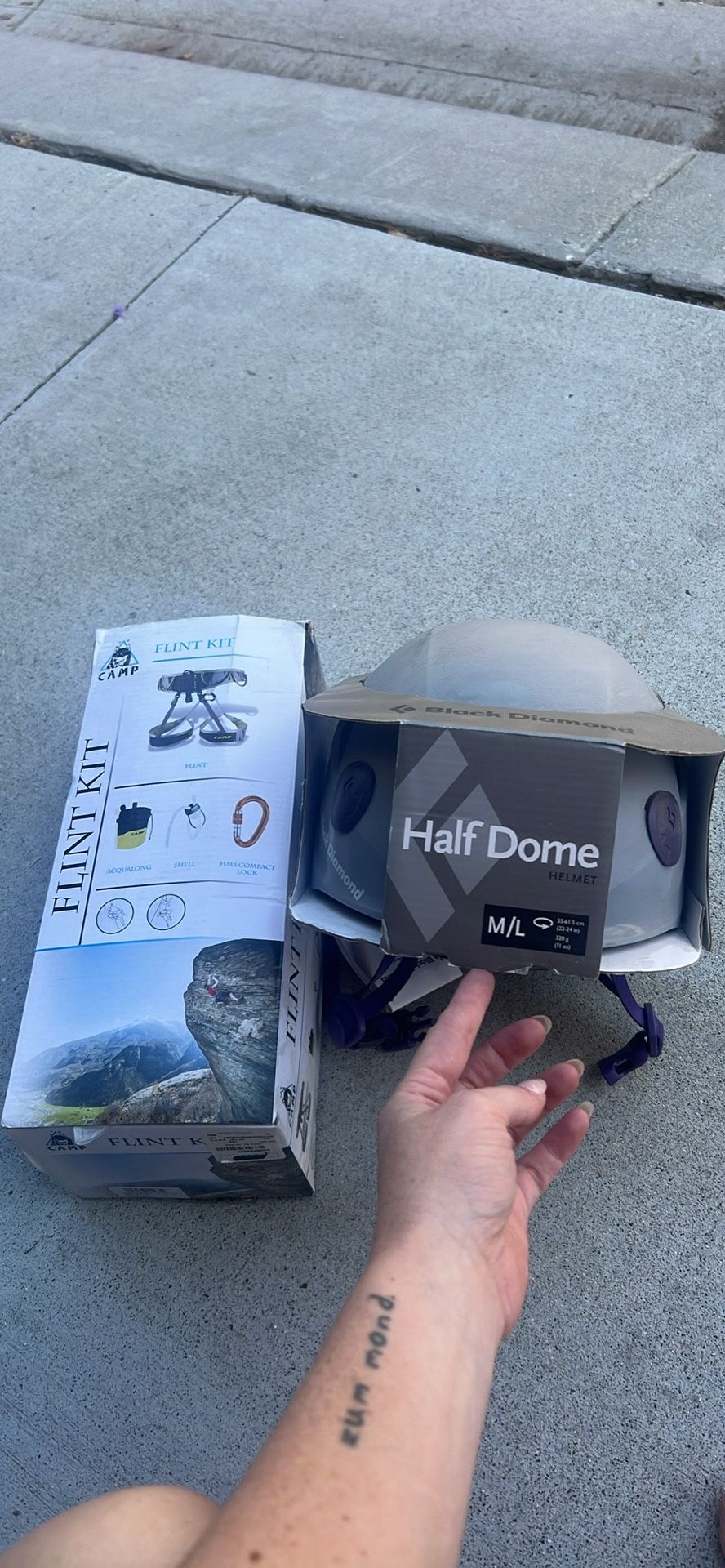 Rock Climbing Kit And Helmet