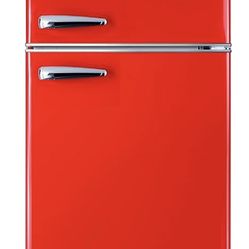 Galanz Red Retro Fridge and Freezer