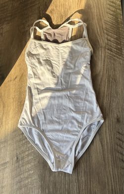 MotionWear women’s white camisole leotard for Ballet & gymnastics size small adult