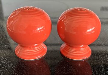 Vintage Fiesta Persimmon Salt and Pepper Shaker with Stoppers