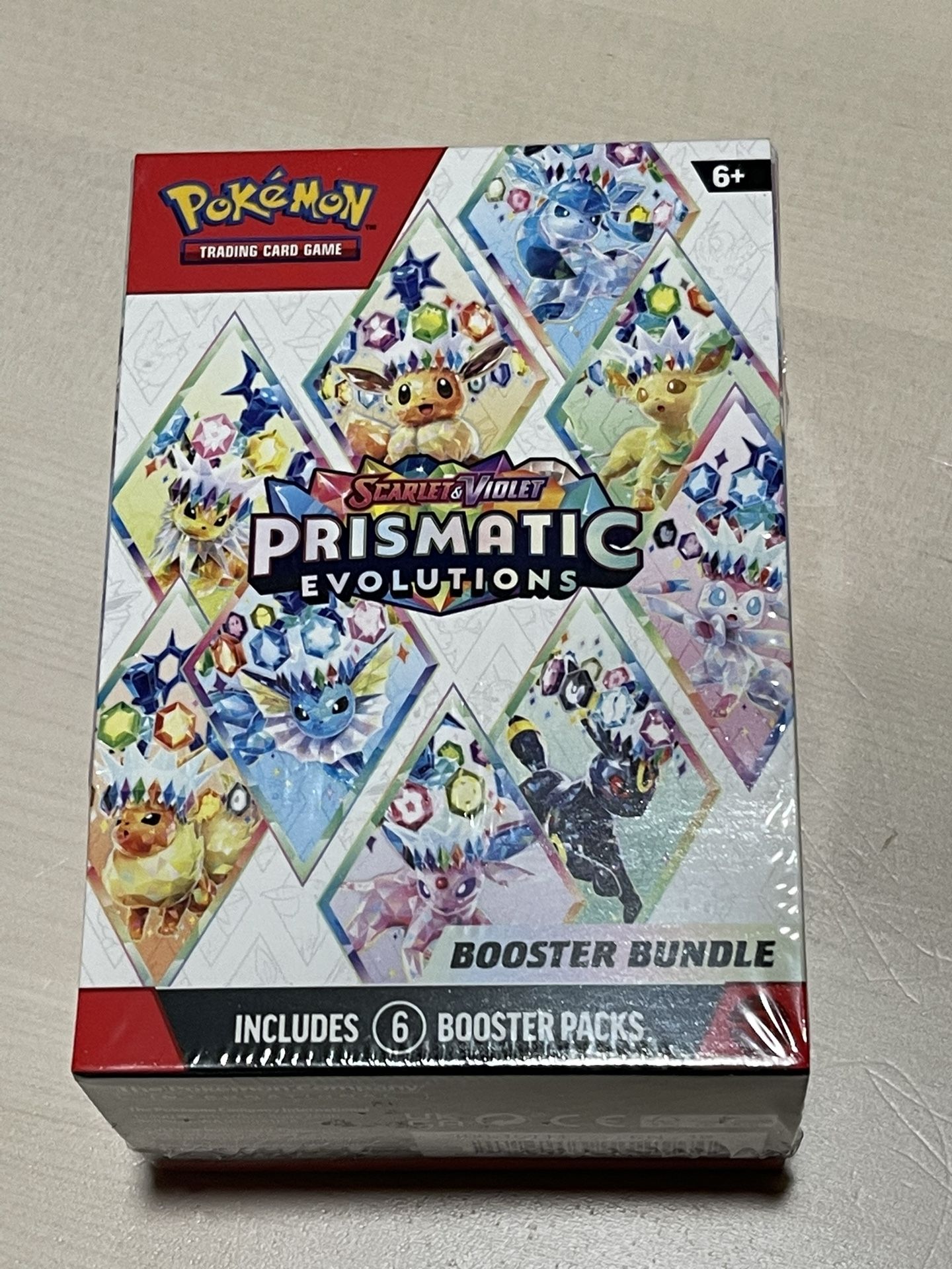 Pokemon Scarlet & Violet Prismatic Evolutions Booster Bundle 6 Pack Box 