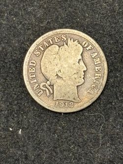1912-S Barber Silver Dime -- LOW COST KEY DATE COIN! — SHIPPING AVAILABLE!!