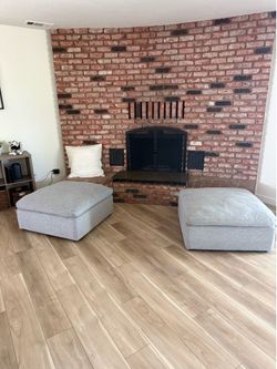 Gray ottoman