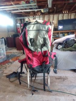 Camping backpack alpine