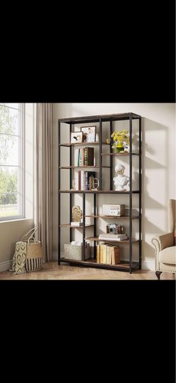 Brand New Tribesigns Industrial Bookshelf – Still in Box – $110