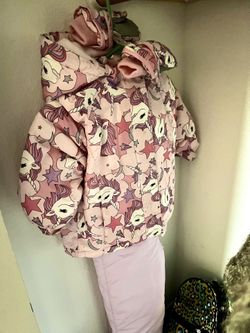 Girls Snowsuit With Boots 5-6 Yr Old