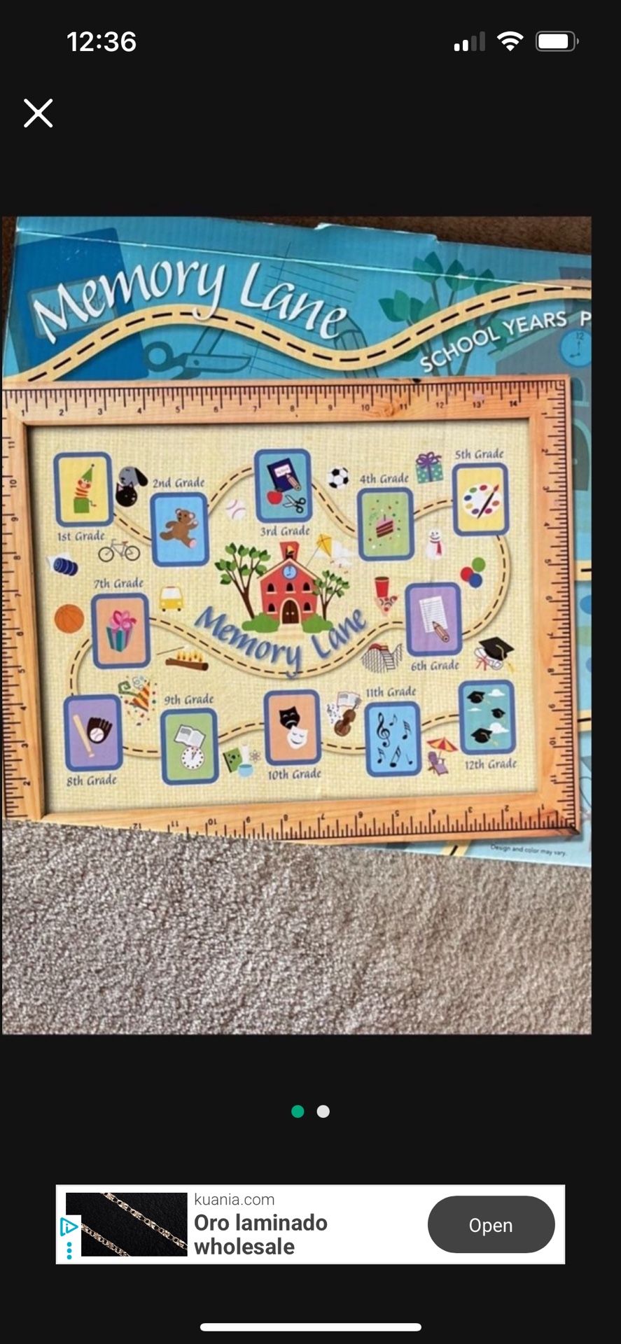 Picture Frame- Memory Lane Picture Frame1 Keep All Your Memories In One Frame From Grades 1 Through 12 - Brand New Still In Box & Bubble Wrap