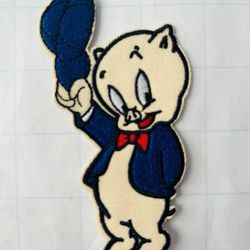 Looney Tunes Porky Pig embroidered Iron on patch Cartoons
