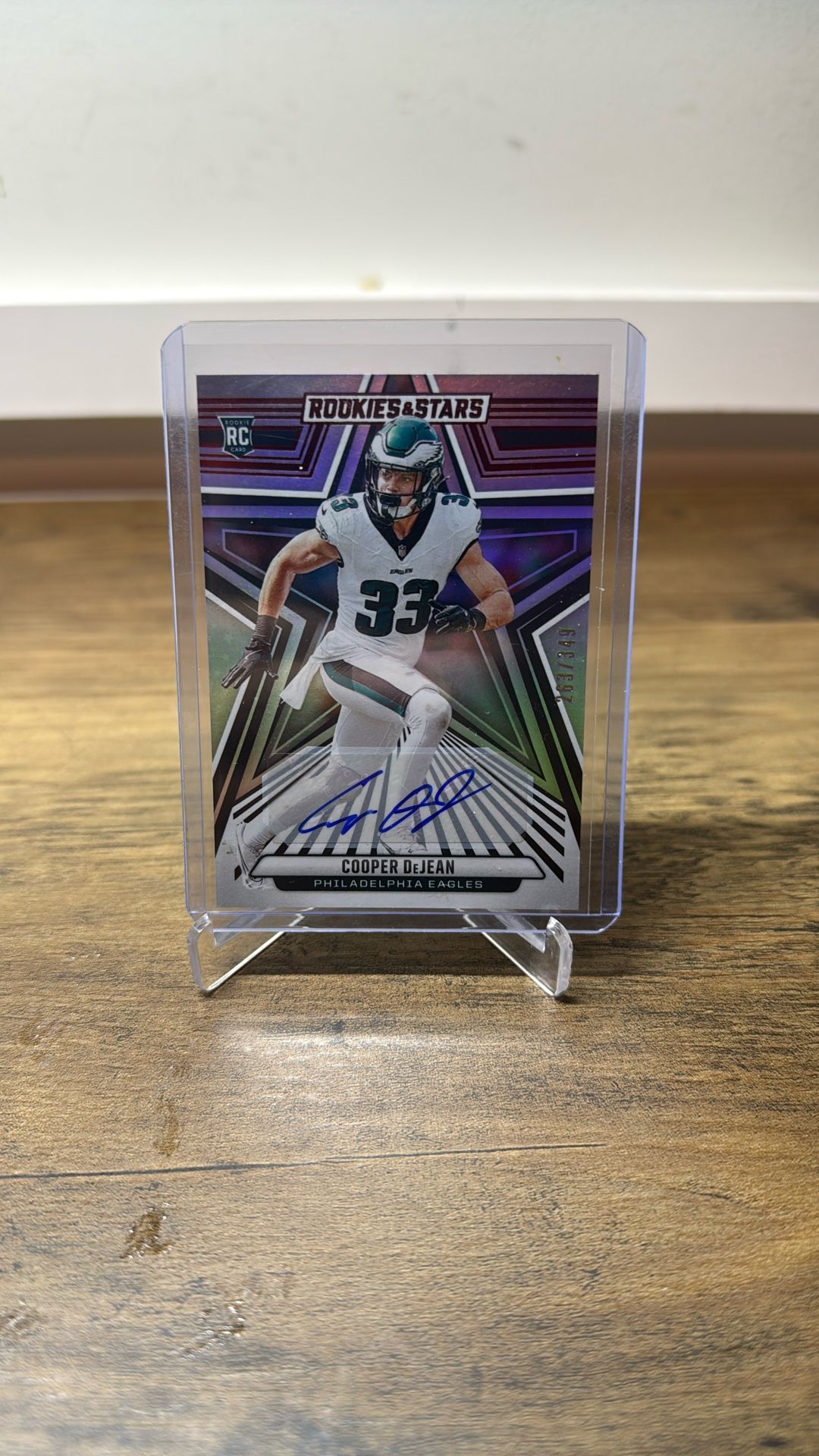 Cooper DeJean Panini Rookie And Stars Autograph /349 NFL Sports Card