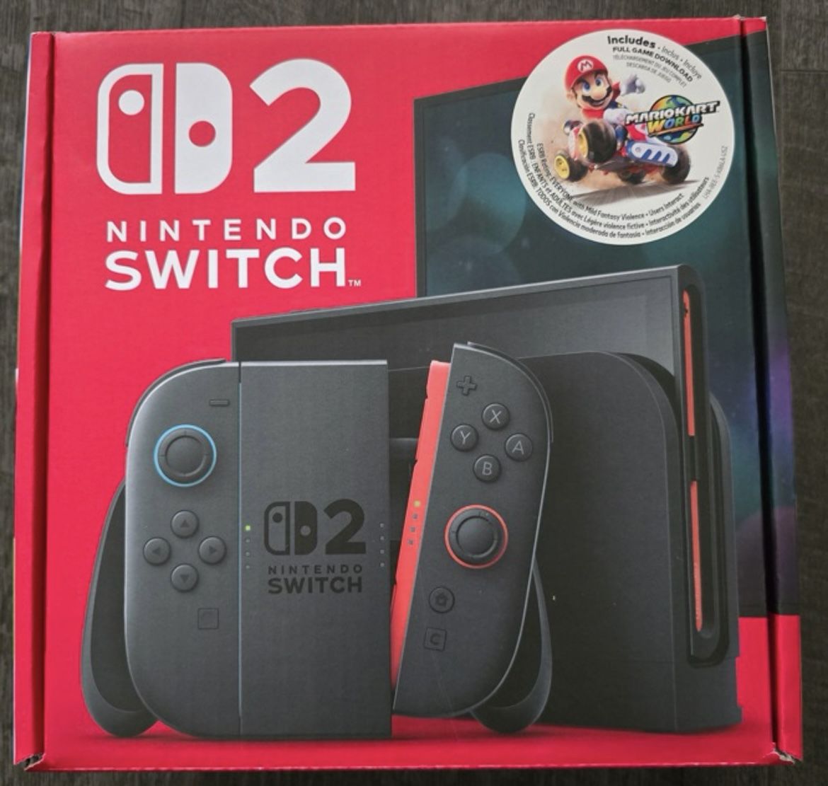 Nintendo switch 2 - mario kart world bundle - in hand