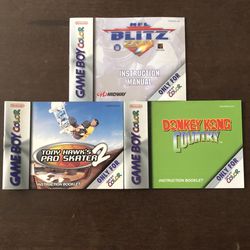 Nintendo Gameboy Color Game Manual’s