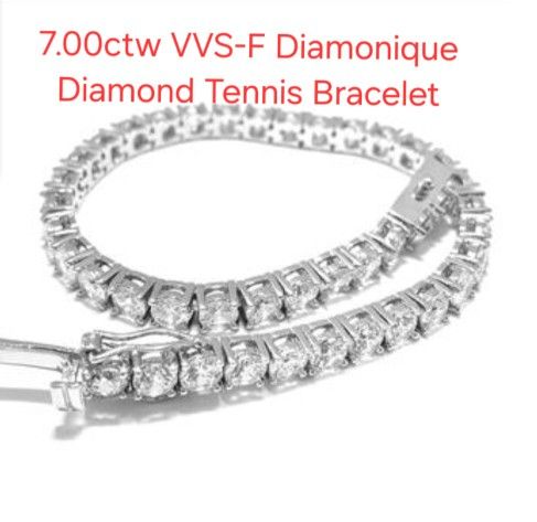 7.00ctw VVS-F Diamonique Diamond Tennis Bracelet