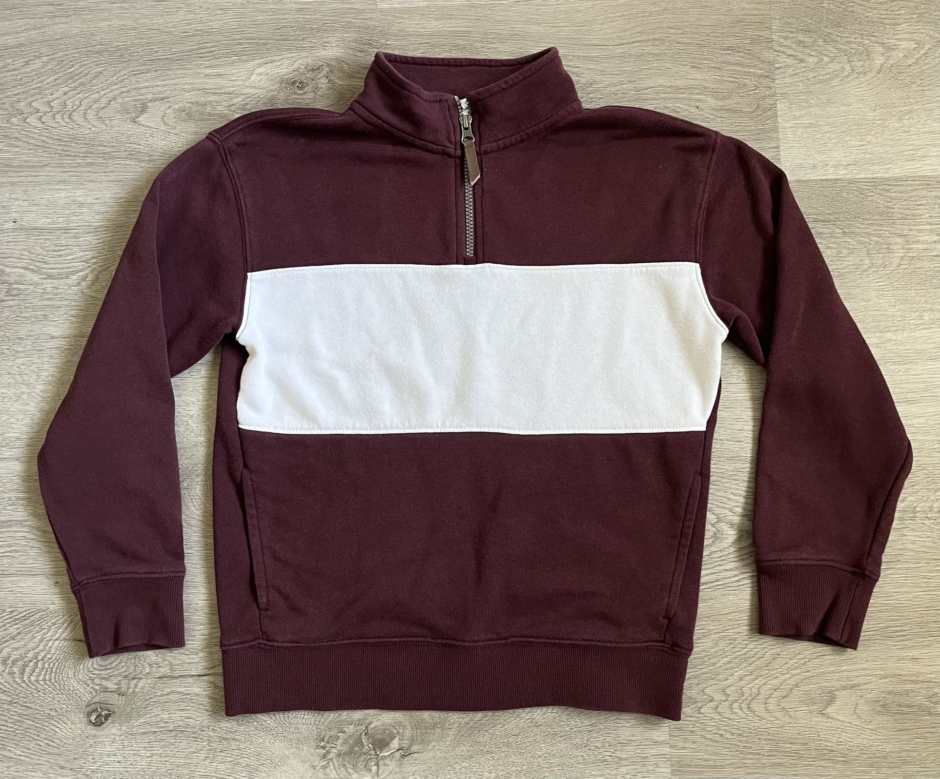 Old navy Long-Sleeve Color-Blocked Quarter-Zip Sweatshirt for Boys size L (10-12