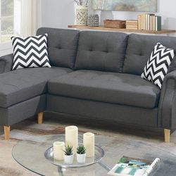 REVERSIBLE SECTIONAL W/2 ACCENT PILLOW - F
