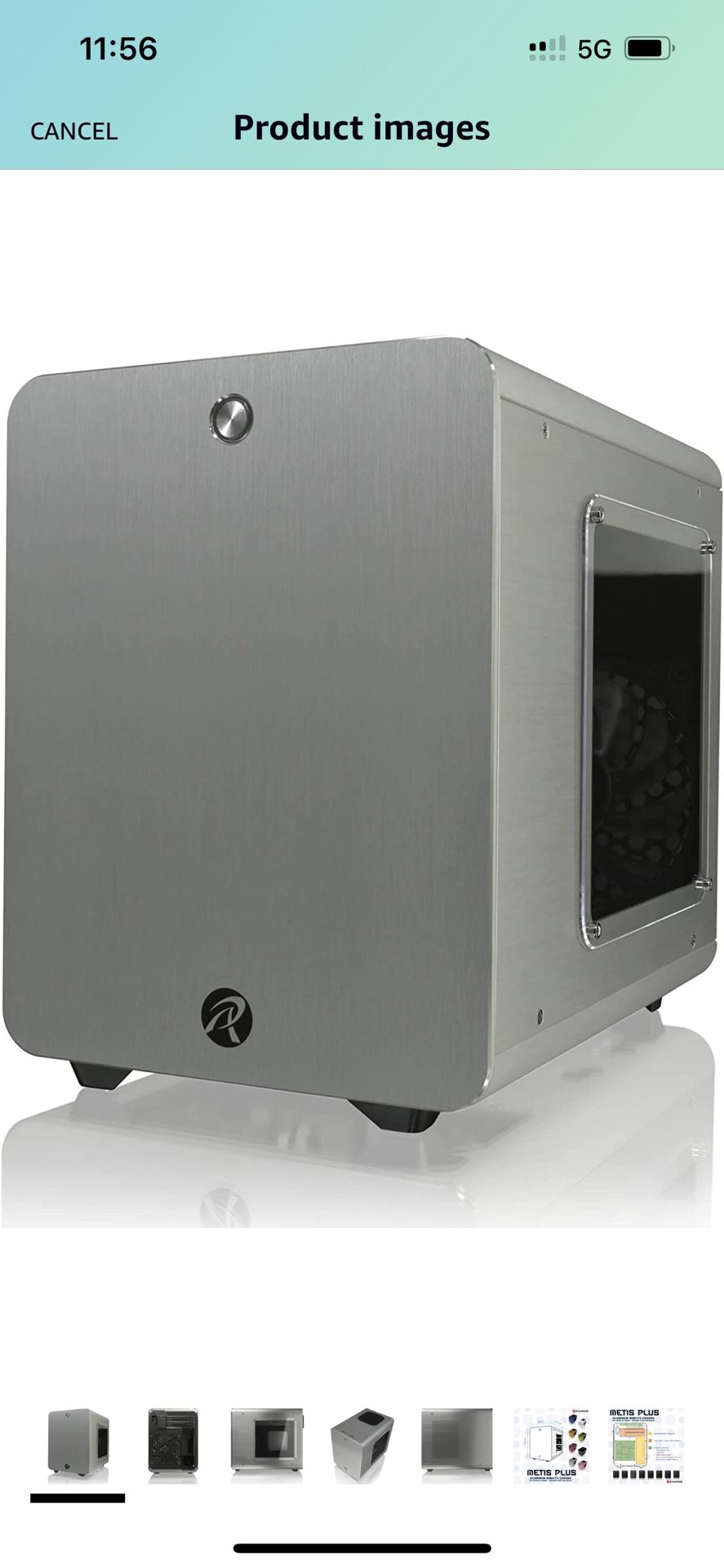 RAIJINTEK METIS Plus Mini-ITX Tower Computer Case - Silver