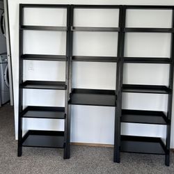 Leaning Desk And Bookcase Set