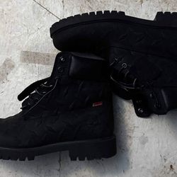 Supreme X Timberland Black Embossed Diamond Plate 