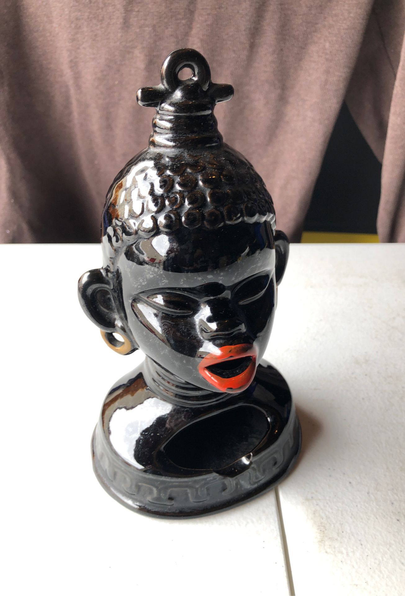 Japanese incense burner ceramic 8 inch tall