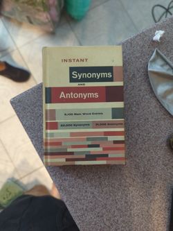 Synonyms And Antonyms