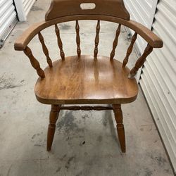 Wooden Barrel Back Chair