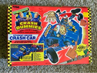 The Incredible Crash Dummies Student Driver Crash Car W/ Axel Figure And original box.
