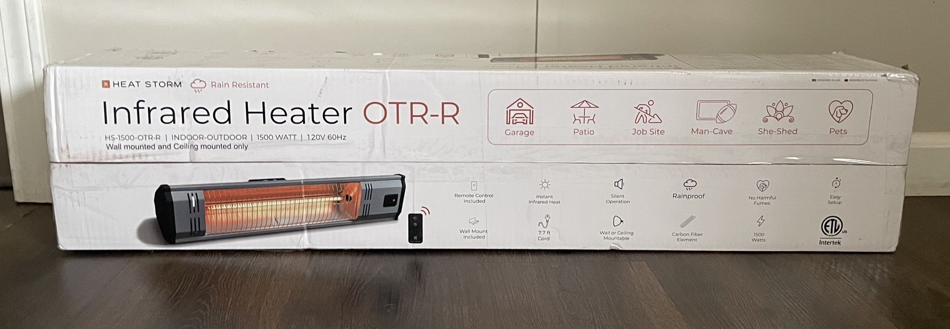 Heat Storm Tradesman 1500 Watt Weatherproof Infrared Heater, Remote